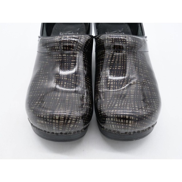 Dansko Original Professional Womens 11 Clogs Black Metallic Patent Leather Shoe - Picture 6 of 11